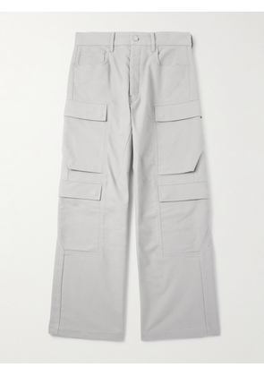 Rick Owens - Wide-Leg Cotton-Twill Cargo Trousers - Men - Gray - UK/US 28