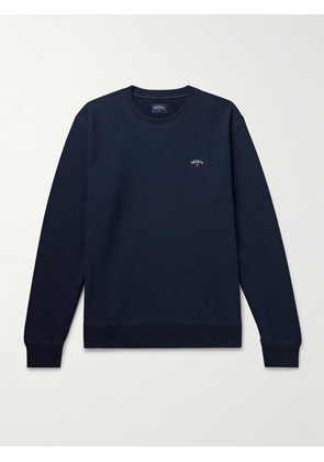 Noah - Logo-Embroidered Cotton-Jersey Sweatshirt - Men - Blue - S