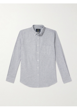 Portuguese Flannel - Button-Down Collar Brushed-Cotton Oxford Shirt - Men - Blue - XS