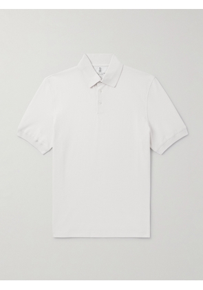 Brunello Cucinelli - Slim-Fit Cotton-Piqué Polo Shirt - Men - White - XS