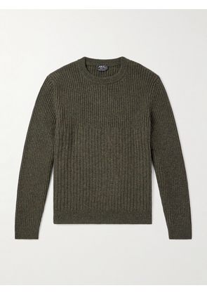 A.P.C. - Ribbed Wool Sweater - Men - Green - XS