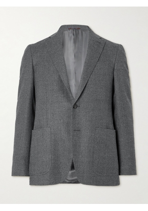 Canali - Herringbone Wool Blazer - Men - Gray - IT 46
