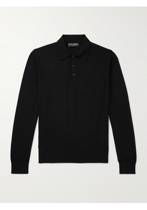 Dolce&Gabbana - Cashmere Polo Shirt - Men - Black - IT 46
