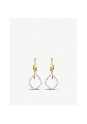 Womens Monica Vinader Riva Kite 18ct Yellow-Gold Vermeil and Pavé Diamonds Earrings