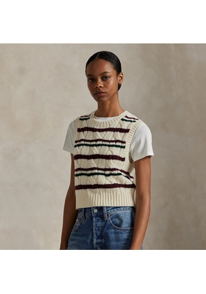 Striped Wool-Cashmere Sleeveless Jumper