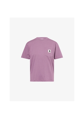 Womens Carhartt WIP Logo-Patch Pocket Cotton T-Shirt