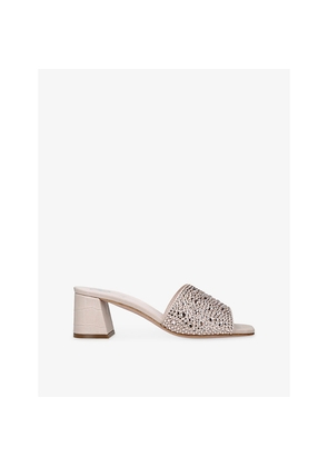 Womens Gina Florence Heeled Leather Mules