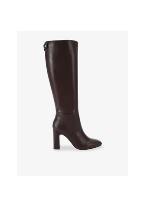 Womens KG Kurt Geiger Trix Faux-Leather Heeled Knee-High Boots