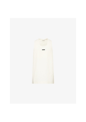Mens Fear Of God De-Bossed Logo-Patch Sleeveless Wool Blend Tank Top