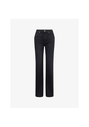 Womens Paige Stevie High-Rise Straight-Leg Jeans
