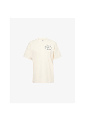 Womens Sporty & Rich Eden Kennedy Crest Logo-Print Cotton T-Shirt