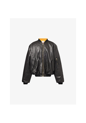 Mens Vetements Oversized Padded Leather Jacket