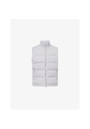 Mens Eleventy High-Neck Shell-Down Puffer Gilet