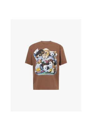Mens Rassvet Babies Puppies Print Cotton T-Shirt