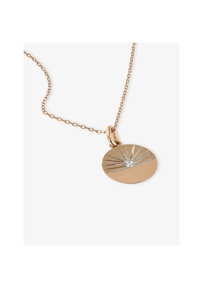 Womens La Maison Couture Skydiamond Elemental Earth 14ct Yellow Gold and 0.068ct Lab-Grown Diamond Pendant Necklace