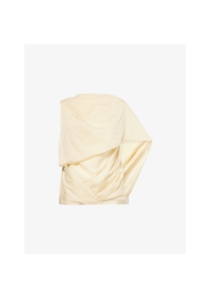 Womens Entire Studios Side Drape Round-Neck Woven Top