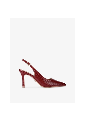 Womens Carvela Corletta Slingback Faux-Leather Heeled Courts