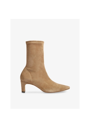 Womens LK Bennett Marcia Square-Toe Suede Ankle Boots