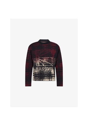 Mens Rassvet Graphic-Logo Crewneck Knitted Jumper