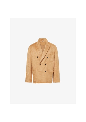 Mens Tom Ford Double-Breasted Relaxed-Fit Cashmere, Wool and Silk Jacket