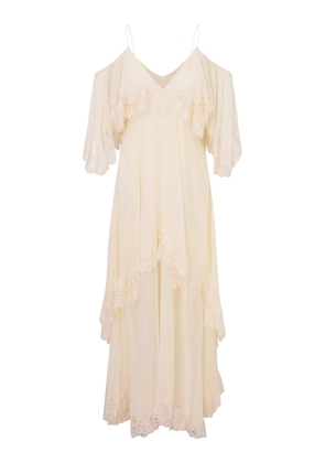 LoveShackFancy Annavelle Layered Silk Dress - Moda Operandi