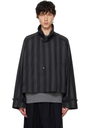 RAINMAKER KYOTO Gray & Black French Twill Short Trench Jacket