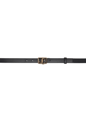 Jimmy Choo Black 'JC' Square Belt