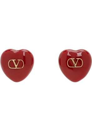Valentino Garavani Red Coeur Royal Earrings