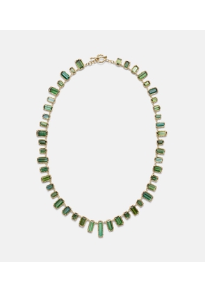 Octavia Elizabeth Bermuda Botany Eternity 18kt gold necklace with tourmalines