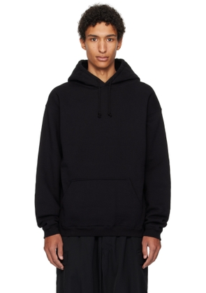 Y's For Men Black Printed Hoodie