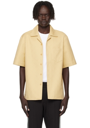 Casablanca Beige Short Sleeve Monogram Shirt