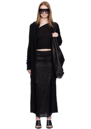 Rick Owens Black Concordians Long Cardigan