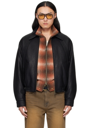 MMIC Black Rive Gauche Faux-Leather Jacket