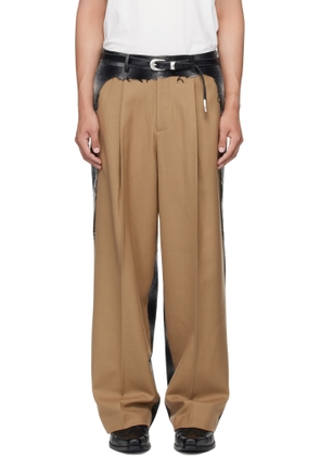 MMIC Beige Paneled Trousers