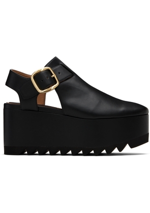 Stella McCartney Black Elyse Closed-Toe T-Bar Platform Sandals