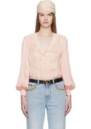 Valentino Pink Crêpe De Chine Shirt
