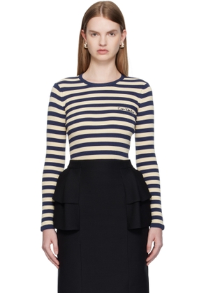 Valentino Navy & Beige Cotton T-shirt