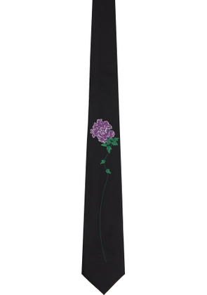 YOHJI YAMAMOTO Black Derby Tie