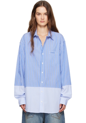 VETEMENTS Blue Splitted Shirt