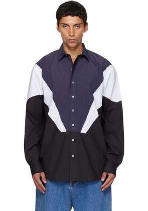 VETEMENTS Navy & Black Tracksuit Shirt