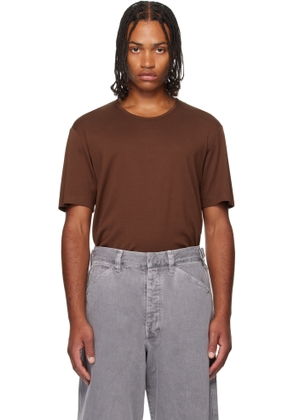 LEMAIRE Brown Rib T-shirt