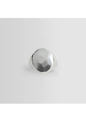 r Hammered Oval Signet Ring