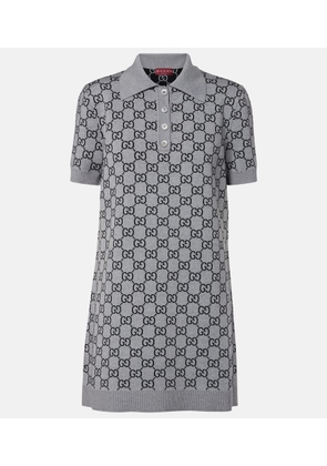 Gucci GG wool-blend polo dress