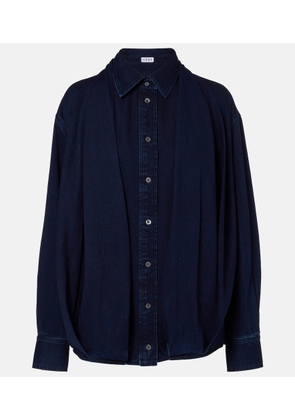 Loewe Draped denim shirt