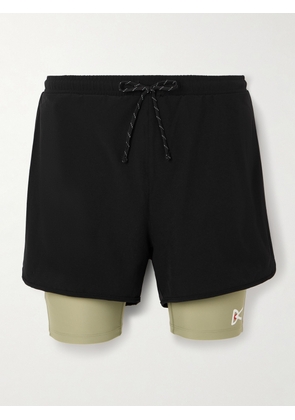 DISTRICT VISION - Layered Straight-Leg Logo-Print Shell and Stretch Recycled-Jersey Shorts - Men - Black - S