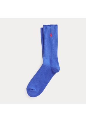 Signature Pony Cotton-Blend Crew Socks