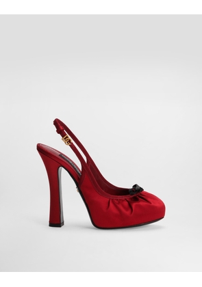 Dolce & Gabbana Satin Slingbacks - Woman Pumps And Slingback Multicolor 40