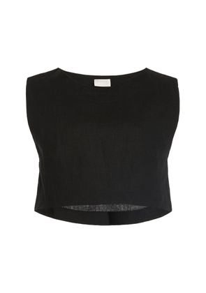 Posse Exclusive Martina Linen Crop Top - Moda Operandi