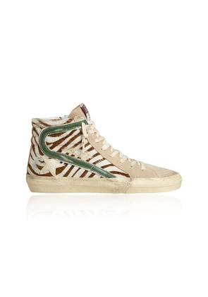 Golden Goose Slide Calf Hair High-Top Sneakers - Moda Operandi
