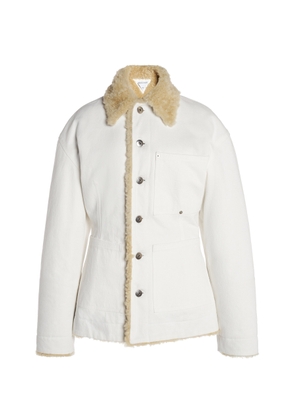 Bottega Veneta Denim Shearling Jacket - Moda Operandi